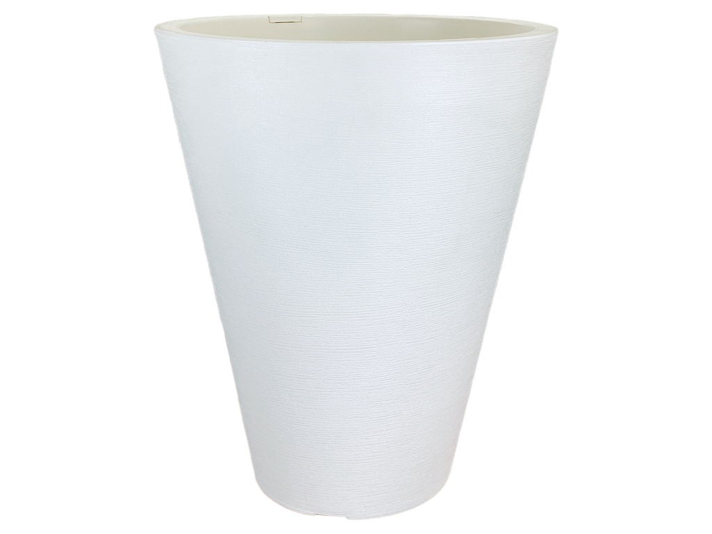 Maceta Decorativa Cónica Blanca