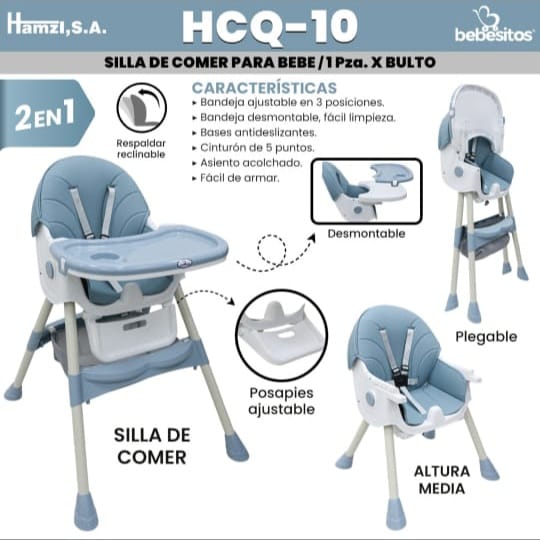 Silla de Comer Bebe 2 en 1