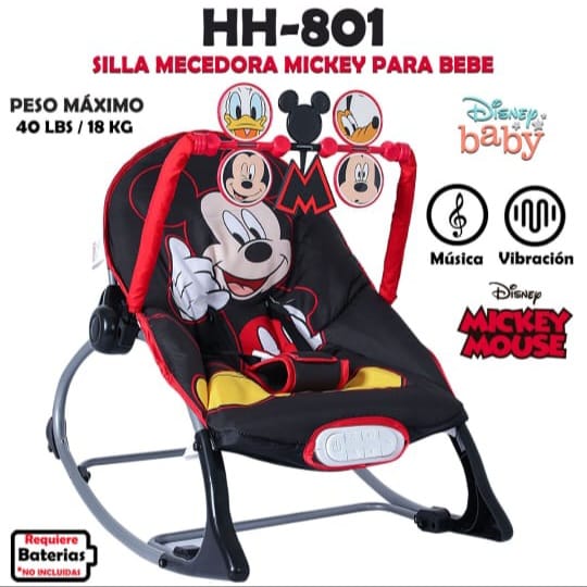 Silla Mecedora Mickey Mouse para Bebe