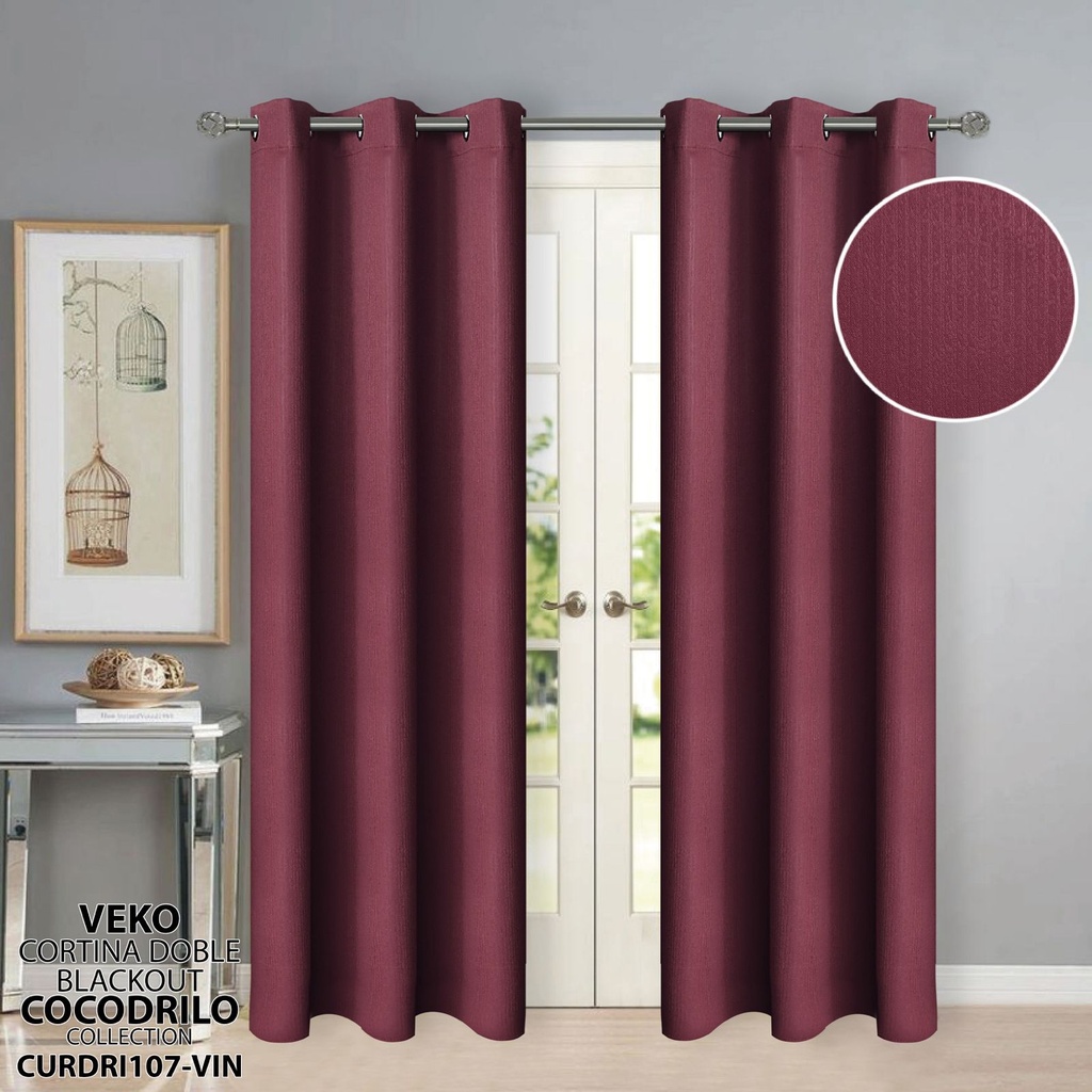 Cortina Doble Blackout VINO