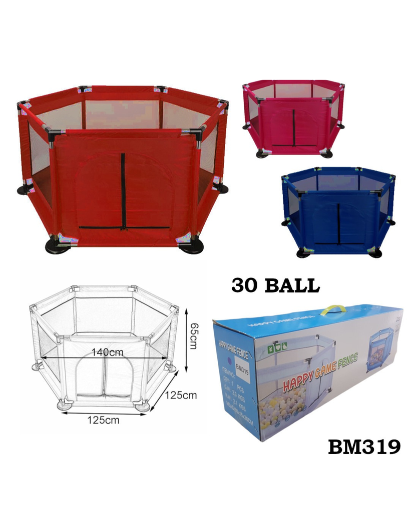 Corral Infantil Hexagonal con Pelotas