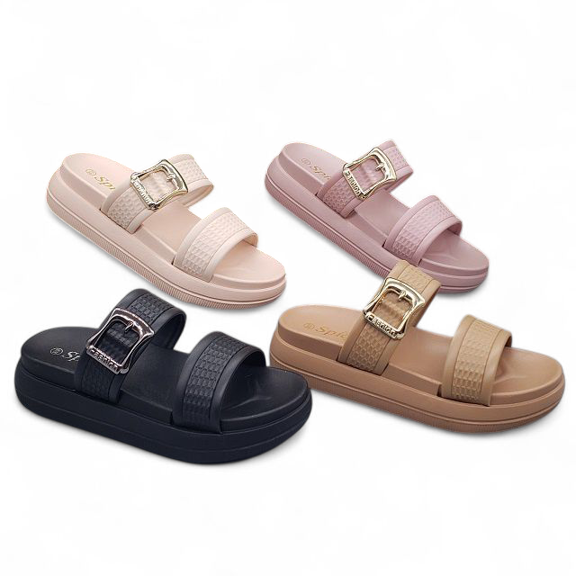 Sandalias de Plataforma Doble Hebilla