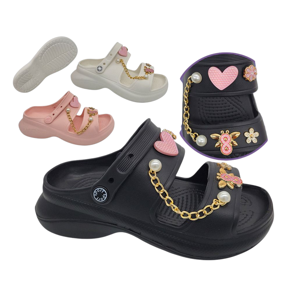 Sandalias Decoradas con Cadena y Charms