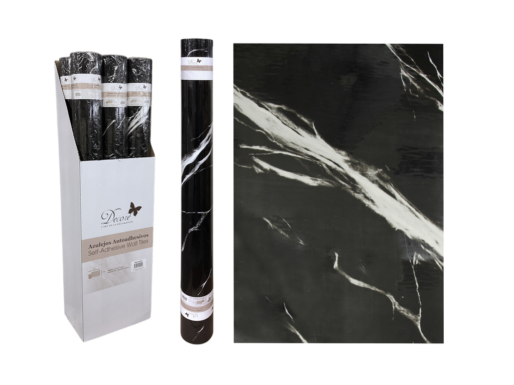 Papel Adhesivo Decorativo Mármol Negro