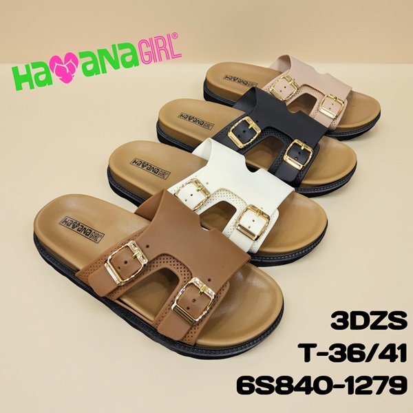 Sandalia Casual para Dama con Doble Hebilla