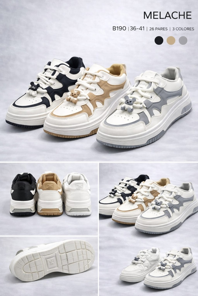 Zapatilla para Dama Cordón Grueso 