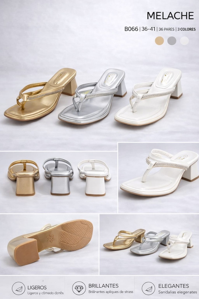 Tacón para dama con brillos