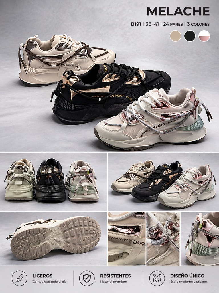 Zapatilla para Dama con Cordón Grueso