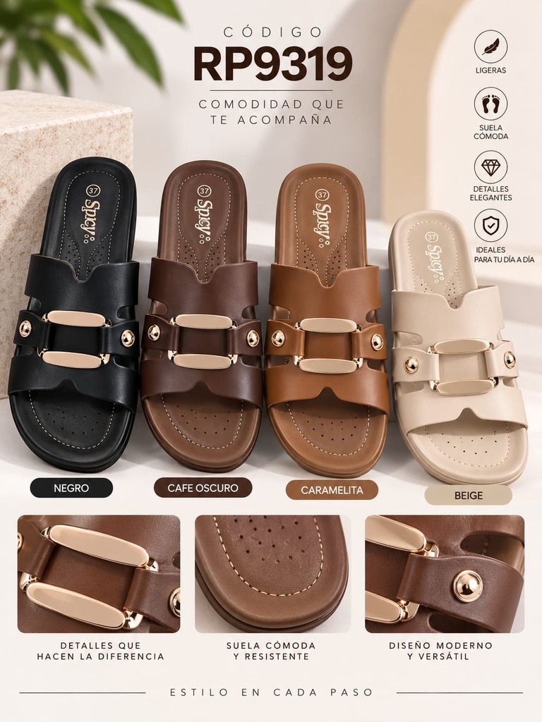 Sandalia Elegante Estilo Hermes con Hebilla