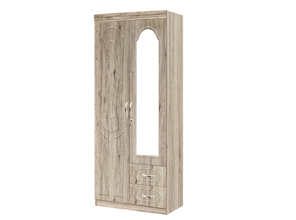 Armario de 2 Puertas con Espejo