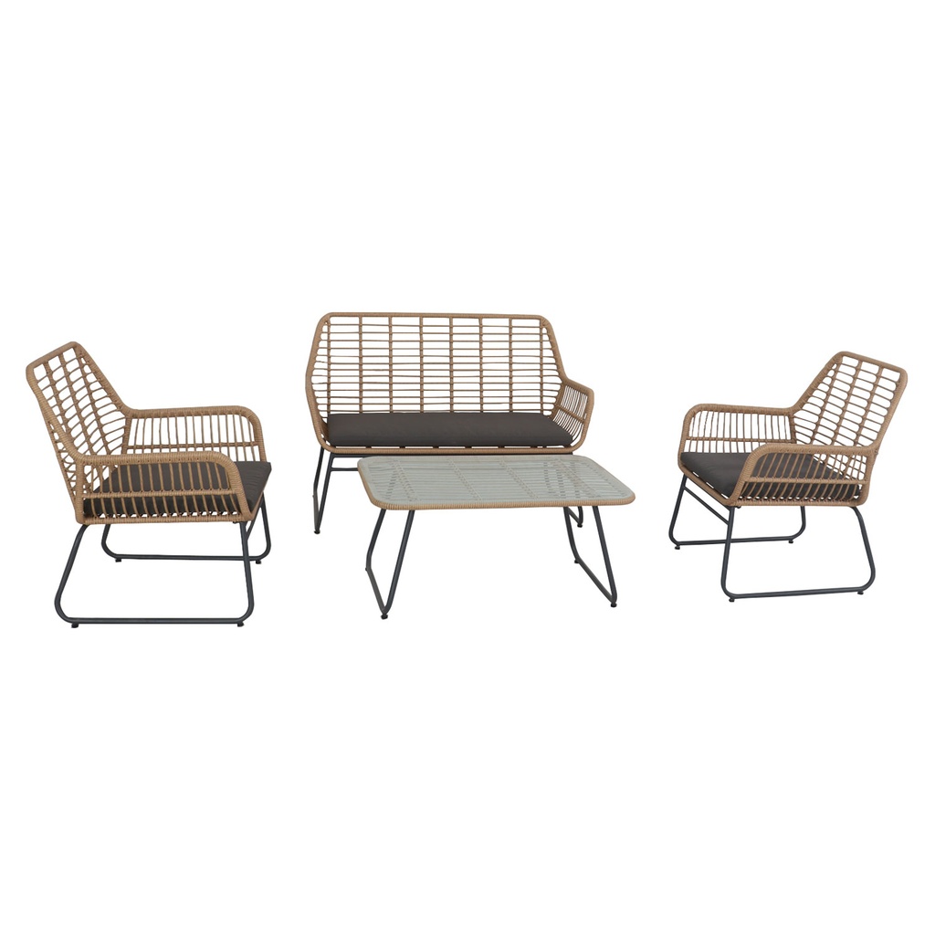 Terraza Set Silla con Mesa de 4 pza