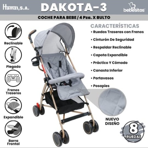 [DAKOTA-3] Coche para Bebe Dakota 3