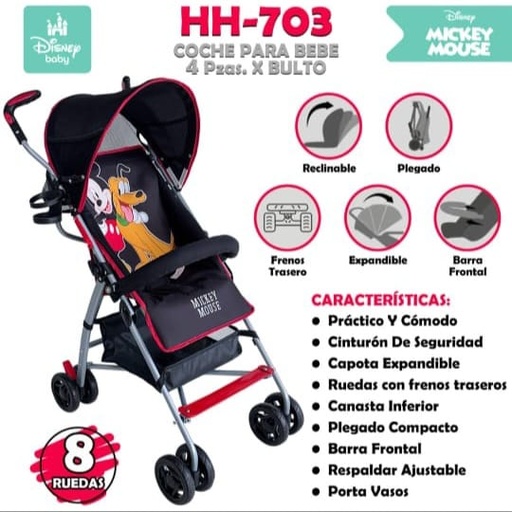 [HH-703] Coche de Bebe Mickey Mouse