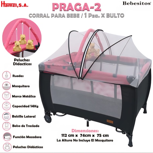 [PRAGA-2] Corral para Bebe con Mosquitero