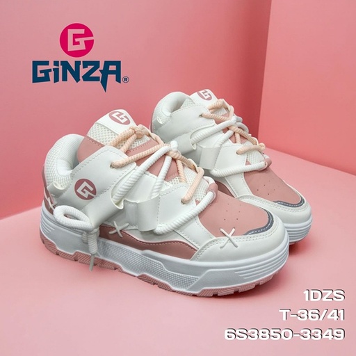 [6S3850-3349] Zapatilla de Dama Ginza Cordón Grueso