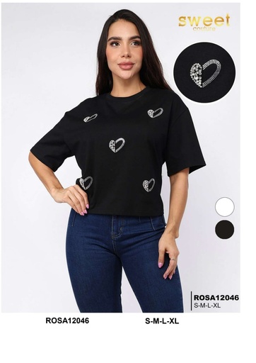 [ROSA12046] Blusa Corazones Glam