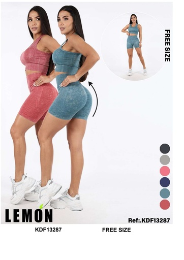 [KDF13287] Conjunto Push.Up Short Lemon