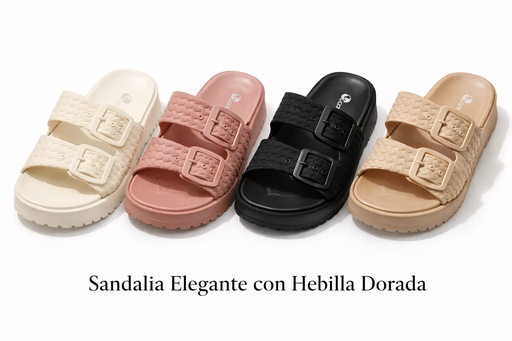 [PYW25758] Sandalias Altas Confort Doble Hebilla