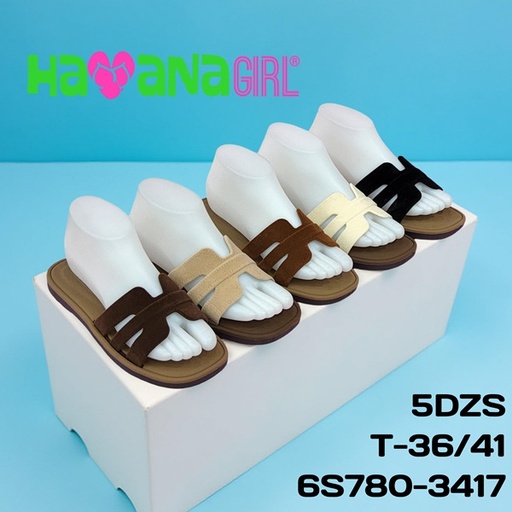 [6S780-3417] Sandalia plana para dama 