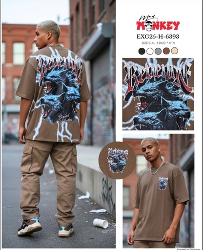 [EXG25-H-6393] Pullover de Hombre Oversize Revenge