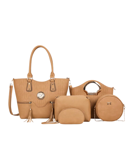 [A-1283] Set de Bolsos 5 en 1 Elegancia y Versatilidad