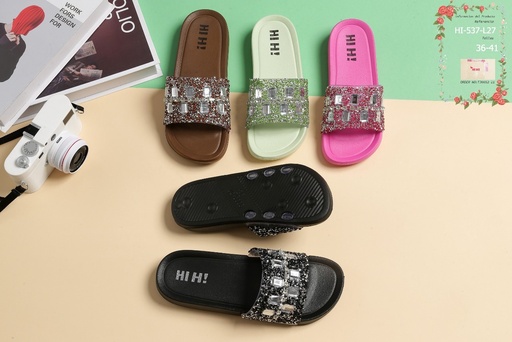 [HI-537-L27] Chancleta Fashion con Brillo para Dama